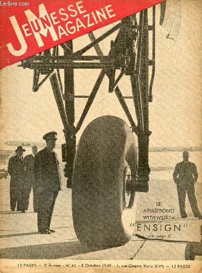 Jeunesse Magazine - n 41 - 8 octobre 1939 - Le Armstrong Withworth 