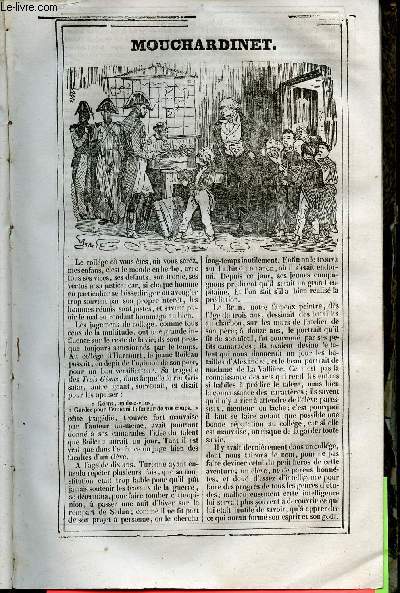 Le Journal des Enfans - extrait du tome 2 - 2eme anne - Mouchardinet par Sophie Gay - La tour des pendus par Jean May ( suivre) / Gravures par Duplat