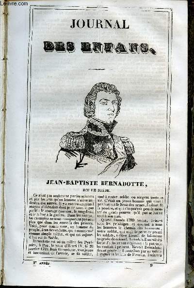Le Journal des Enfans - extrait du tome 2 - 2eme anne - Jean-Baptiste Bernadotte, roi de Sude par Jules Janin