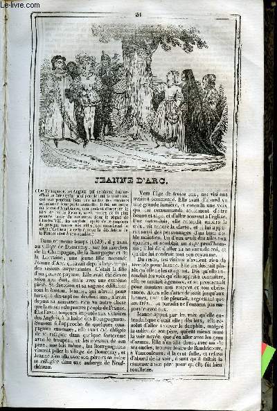 Le Journal des Enfans - extrait du tome 2 - 2eme anne - Jeanne d'Arc par De Barante, pair de France, membre de l'acadmie - naufrage de la Mduse par Miss Maria-Fitz-Clarens - Rcrations de l'cole militaire, bataille de la Moskova (7 septembre 1812) pa