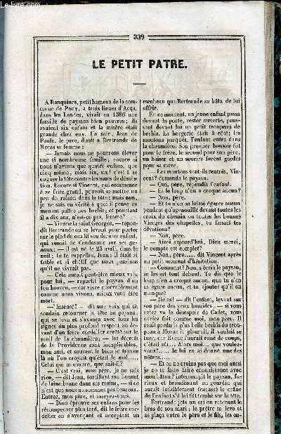 Le Journal des Enfans - extrait du tome 5 - 5eme anne - Le petit ptre par Eugnie Foa - Histoire d'un prince qui s'ennuyait, conte oriental par Lionel d'Arcq - Rcrations de l'cole militaire : Sac de Boulaq par Antonin de Villars / gravures de Lacoste