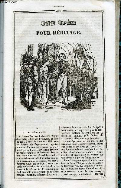 Le Journal des Enfans - extrait du tome 5 - 5eme anne - Une pe pour hritage par Eugne Nyon / gravures de Lacoste, Verrier, Guillaumot