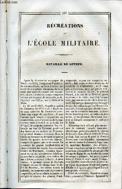 Le Journal des Enfans - extrait du tome 6 - 6eme anne - Rcrations de l'cole militaire : bataille de Lutzen par Antonin de Villars - les petits savoyards morts de froid au mois de Janvier 1838 par St-Hilaire - Le revenant de Mlle de la Garde par le Bib