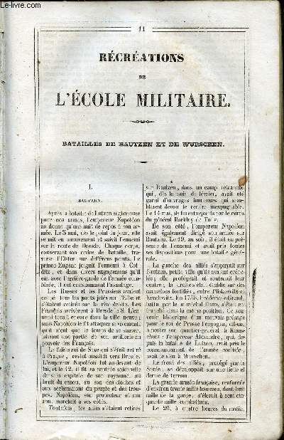 Le Journal des Enfans - extrait du tome 7 - 7eme anne - Rcrations de l'cole militaire : bataille de Bautzen et de Wurschen par Antonin de Villars - Stphanie ou l'ambition (suite) par Amable Tastu - Jacques 1er et Jacques II, suite de l'histoire de ml