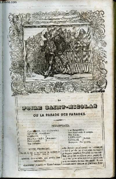 Le Journal des Enfans - extrait du tome 7 - 7eme anne - La foire saint-Nicolas ou la parade des parades par Edouard Ourliac - / gravures de Wuitter