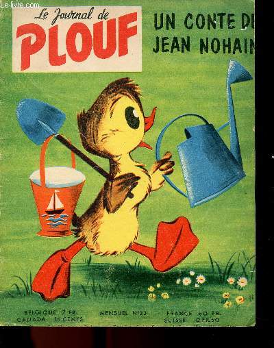 Le journal de Plouf - mensuel n 22 - Aot 1958 - Plouf et les grandes vacances - Une histoire en couleurs par Jean Nohain