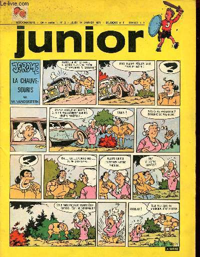 Junior (Complment Chez Nous) - Anne 1971 - n2 + 3 + 9 + 11 + 13 + 15  17 + 19  21 + 23 + 25  44 + 49 - du 14 janvier au 2 dcembre 1971