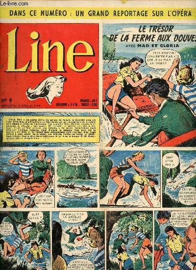 Line - n 8 - semaine du 28 avril au 5 mai 1955 - Sarah Bernhardt - ...