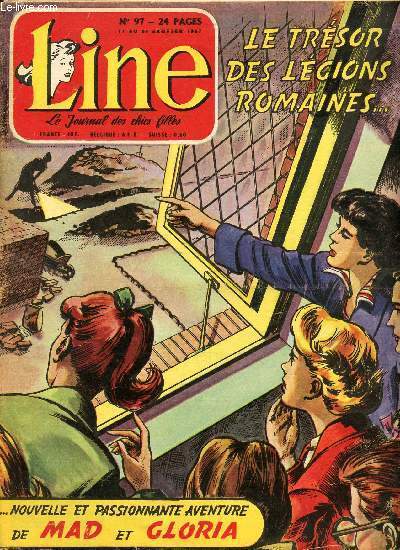 Line - n 97 - semaine du 17 au 24 janvier 1957 - Des yeux pour Annamaria - Michle Allard, petite fe de la glace - Holbein - Petit souvenir de Rome - ...