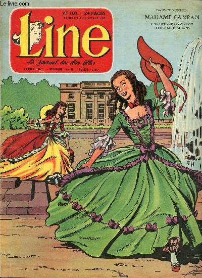 Line - n 107 - semaine du 28 mars au 4 avril 1957 - Madame Campan par Edouard Aidans - Rosine Delamare - La merveilleuse histoire des bijoux - ...