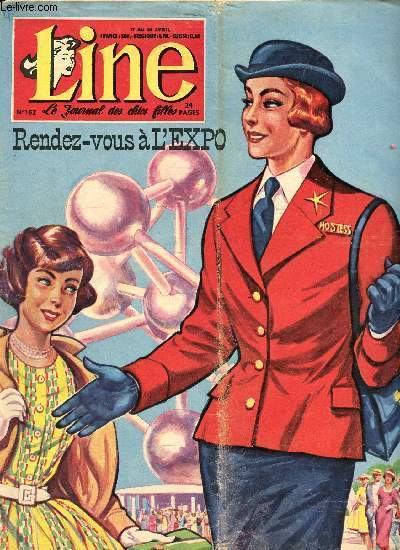 Line - n 162 - semaine du 17 au 24 avril 1958 - Anne de Bretagne par Dino Attanasio - Le patron Passe Muraille ( suivre) - ...