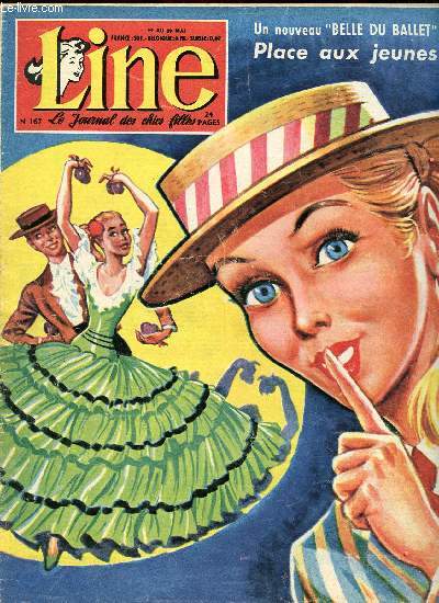 Line - n 167 - semaine du 22 au 29 mai 1958 -Nellie Bly par Edouard Aidans - Barbara au pays des merveilles - La Turquie - Merci au barbu - ...