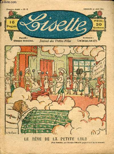 Lisette - n 5 - 14 aot 1921 - Les propos interrompus par Christiane Valgrand - Moucheronne par Andr Henry - Coco par Dumur - ...