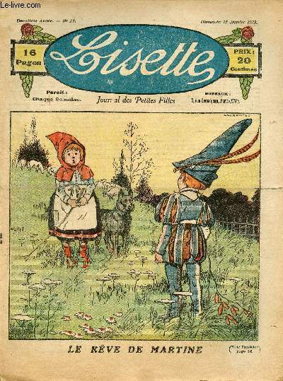 Lisette - n 27 - 15 janvier 1922 - La malade imaginaire par Etincelle - Reniflo triomphe ! par Nzire - Le lys de Colette par Feli - Le rve de Martine - ...
