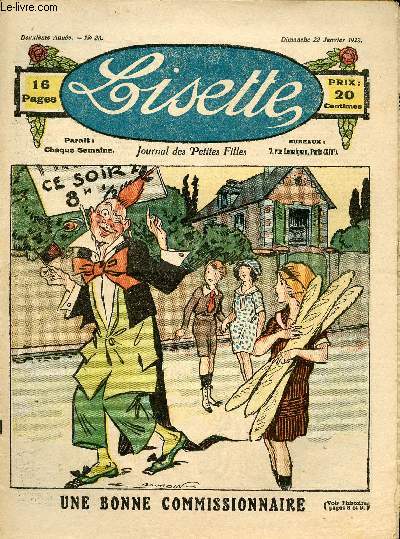 Lisette - n 28 - 22 janvier 1922 - La filleule de la fe Carabosse par Liverani - Une bonne commissionnaire par Bourdin - Le bon juge par Ribires - Petites norvgiennes - La belle poupe par Motet - ...