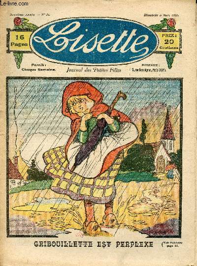 Lisette - n 34 - 5 mars 1922 - L'charpe de Roselys par Sivray - Les talons d'Ernestine par Lajarrige - Griboulette est perplexe par Banjot - ...