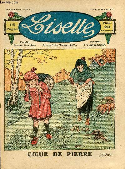 Lisette - n 35 - 12 mars 1922 - Pendant l'orage par Henry - Coeur de pierre par Lajarrige - La rhabilitation de Mimi par Lorbert - La soeur de Bertrand par Dourliac - ...