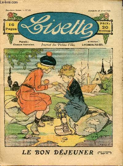 Lisette - n 42 - 30 avril 1922 - La carpe enchante par Chateaulin - grande fte chez les rats par Lajarrige - La fleur brune du Salado par Ribires - Le bon djuener - ...
