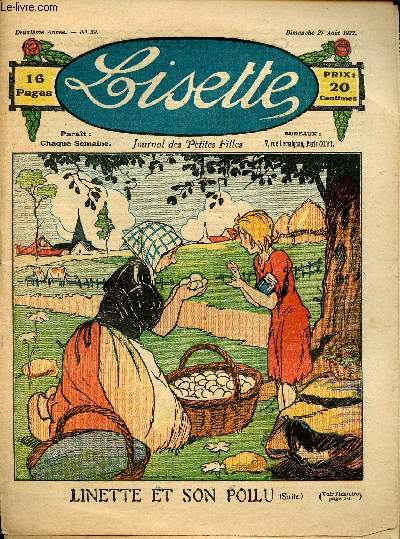 Lisette - n 59 - 27 aot 1922 - La pche de Colette par Bourdin - Mademoiselle Clmentine par Targis - La chevelure de Rosette par Dot - Martine et Biscottin par Anglique - ...