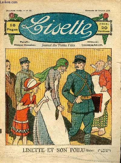 Lisette - n 68 - 29 octobre 1922 -Voil le cresson de Fontaine par Amerot - Les souhaits par Griff - Mieux vaut tard par Guaydier - ...