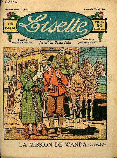 Lisette - n 98 - 27 mai 1923 - Prise au pige - Double sauvetage par Chateaulin - Le voyage de Ninette par Lajarrige - La boucle par Nahmias - L'habile fe par Targis - ...