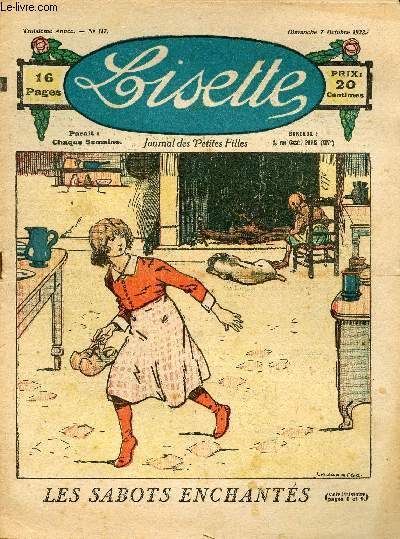 Lisette - n 117 - 7 octobre 1923 - la jumelle par Bourdin - L'averse par Crisenoy - Les sabots enchants par Lajarrige - Le chateau de Kerbrock par Marchal - ...