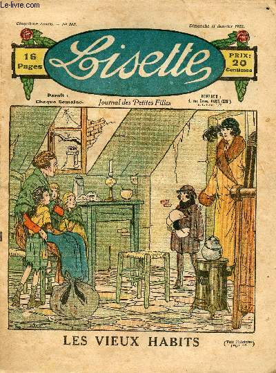 Lisette - n 183 - 11 janvier 1925 - Sur la pente par Siana - Une peur bleue par Dmitrow - Le gteau des rois par Chateaulin - Les vieux habits par le Rallic - ...