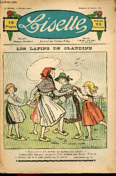 Lisette - n 238 - 31 janvier 1926 - Les lapins de Claudine par May - Le petite pcheuse de perles, conte coren par Clguer - Le remords par Banjo - Gringalette par Sennival - ...