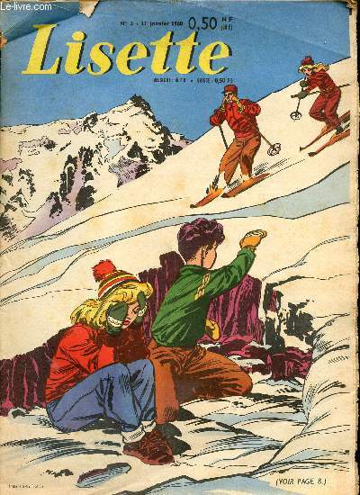 Lisette - Anne 1960 - n3 + 7 + 18 + 21 + 35 + 36 + 42 + 48 + 49 - du 17 janvier au 4 dcembre 1960 - L'aventure australienne par Voilier - Mademoiselle dtective - Drles de vacances par Tani - Le masque jaune par Voilier - ...