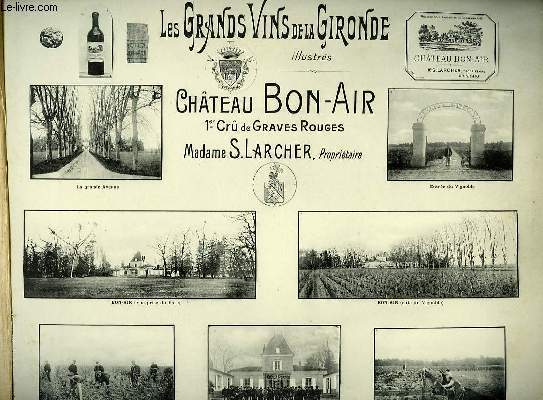 Les grands vins de la Gironde, illustrs. Chteau Bon-Air.