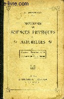 Notions de Sciences Physiques et Naturelles.