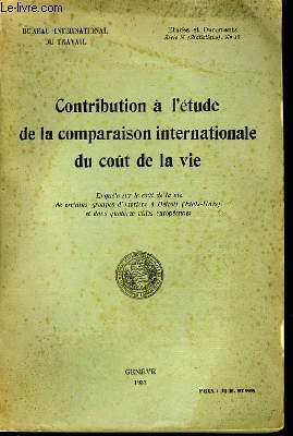 Contribution  l'Etude de la comparaison internationale du cot de la vie