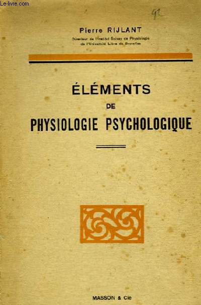 Elments de Physiologie Psychologique.