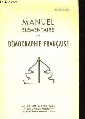 Manuel Elmentaire de Dmographie Franaise.