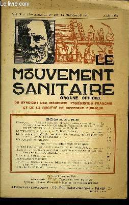 Le Mouvement Sanitaire Vol. X, N108