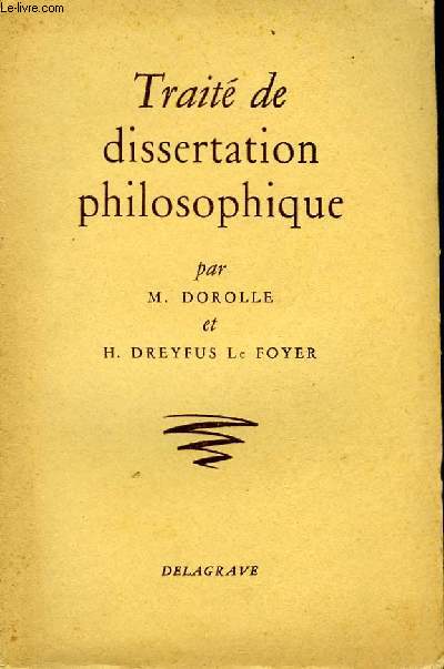 Trait de dissertation philosophique.