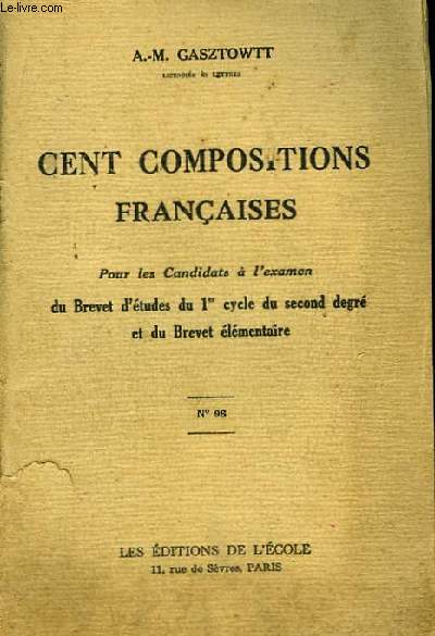 Cent Compositions Franaises. N98