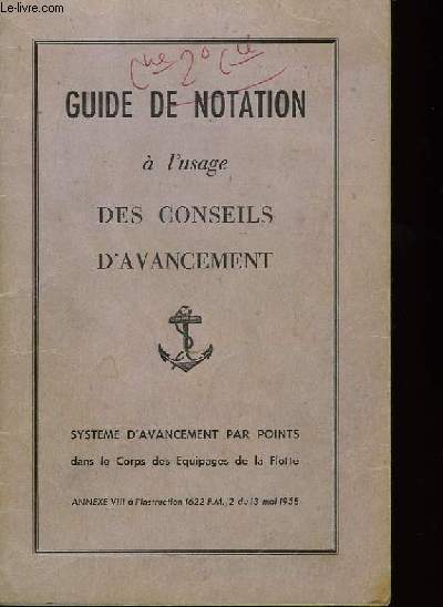 Guide de Notation  l'usage des conseils d'avancement.