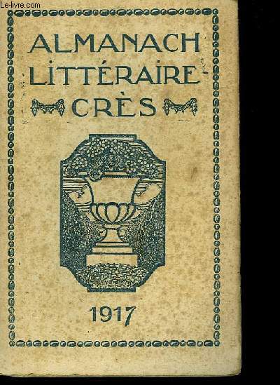 Almanach Littéraire G. Crès pour 1917