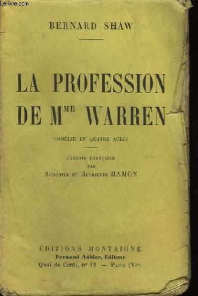 La profession de Mme Warren.