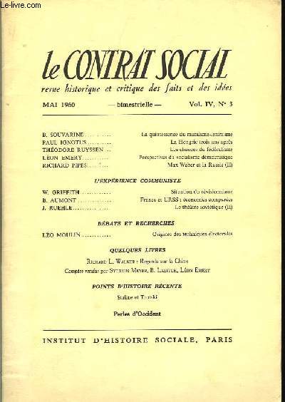 Le Contrat Social. Vol. IV, N3