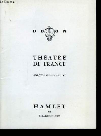 Programme 1964 - 1965. Hamlet de Shakespeare