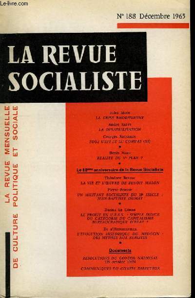 La Revue Socialiste N188
