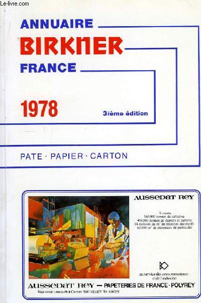 Annuaire Birkner France 1978