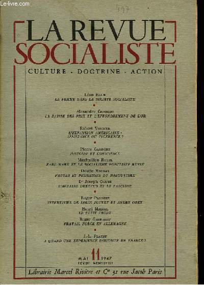 La Revue Socialiste N11