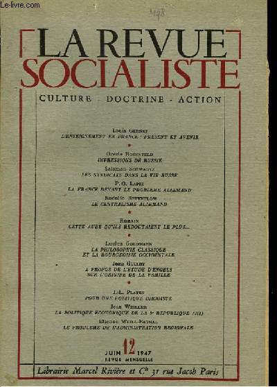 La Revue Socialiste N12