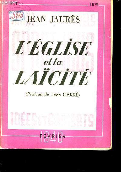 Cahiers Spartacus N1. L'Eglise et la Lacit, ou l'Eternit et les Circonstances.