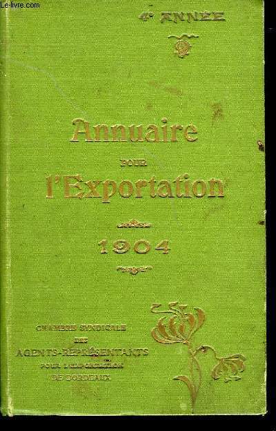 Annuaire pour l'Exportation 1904. 4me anne.