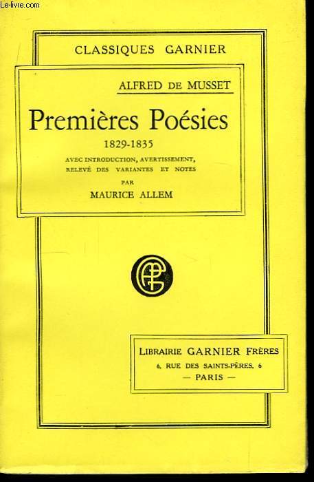 Premires Posies. 1829 - 1835