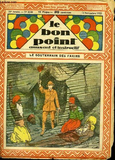 Le Bon Point, amusant et instructif, N1040 : Le souterrain des fakirs.